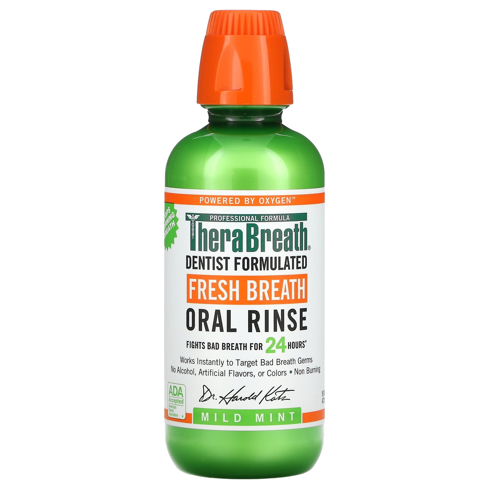 Therabreath Fresh Breath Oral Rinse Mint Flavor 473ml Extrabeauty